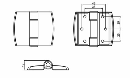  Flat Door Hinge 